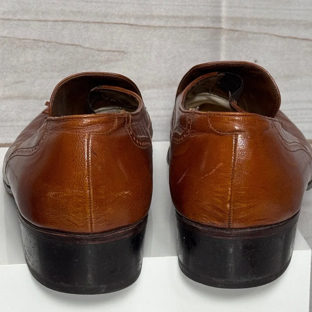 Florsheim Designer Collection Mens Brown Leather Wingtip Tassel Loafer 9 E 33233